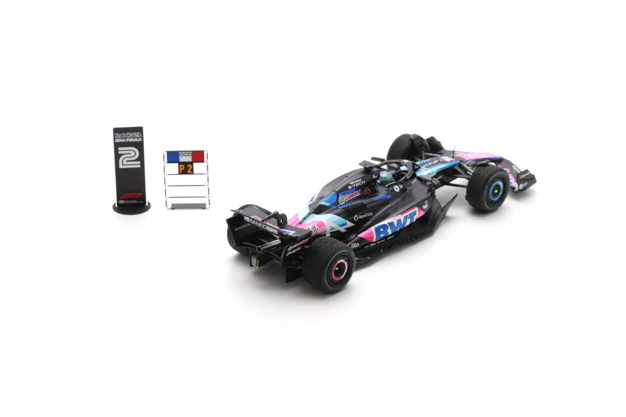 Spark S9551 1/43 BWT Alpine F1 Team A524 No.31 2nd Brazilian GP 2024 Esteban Ocon