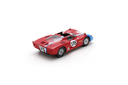 【2025年12月以降発売予定】 Spark SI035 1/43 Alfa Romeo T33-2 No.178 5th Targa Florio 1968 A. Pilette - R. Slotemaker