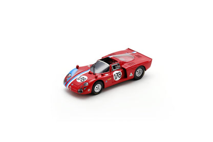 【2025年12月以降発売予定】 Spark SI035 1/43 Alfa Romeo T33-2 No.178 5th Targa Florio 1968 A. Pilette - R. Slotemaker