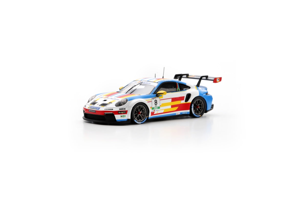 Spark SI028 1/43 Porsche 911 GT3 Cup No.8 Porsche Carrera Cup Italia Champion 2024 Keagan Masters