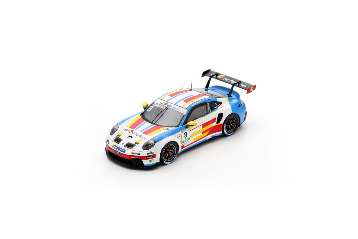 Spark SI028 1/43 Porsche 911 GT3 Cup No.8 Porsche Carrera Cup Italia Champion 2024 Keagan Masters