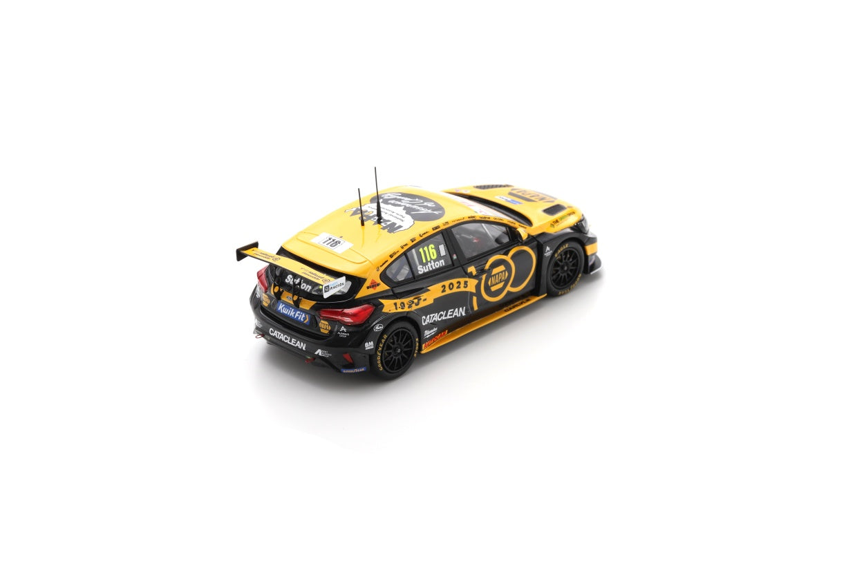 Spark UK027 1/43 NAPA Racing UK No.116 Ford Focus BTCC 2025 - Thruxton Race 2 Winner 2025 100 Years of NAPA Ashley Sutton