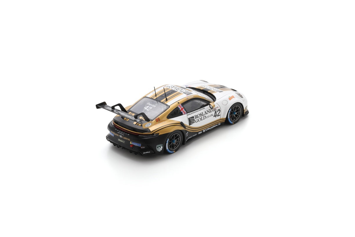 Spark UK025 1/43 Porsche 911 GT3 Cup No.42 Porsche Carrera Cup Great Britain Champion 2024 George Gamble