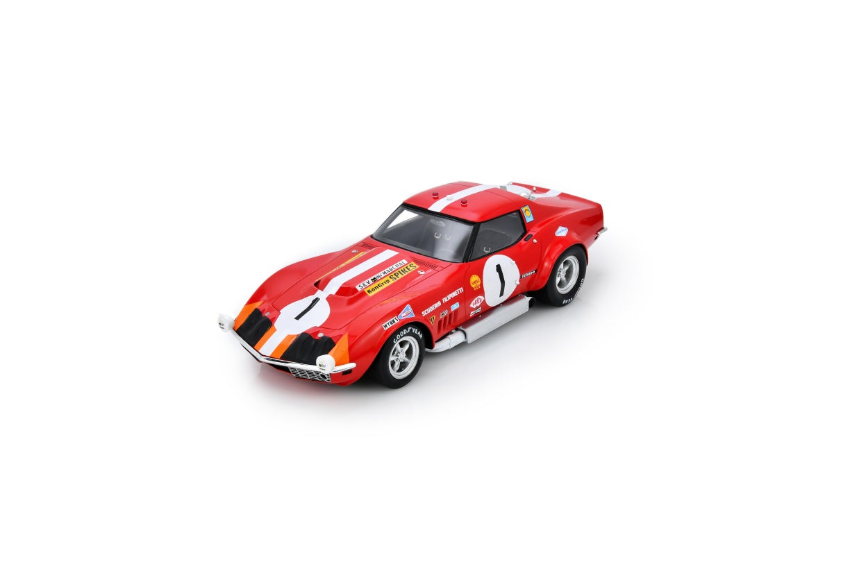 【2026年2月発売予定】  Spark  18S853  1/18  Corvette C3 No.1 Le Mans 24H 1969 H. Greder - R. Wisell