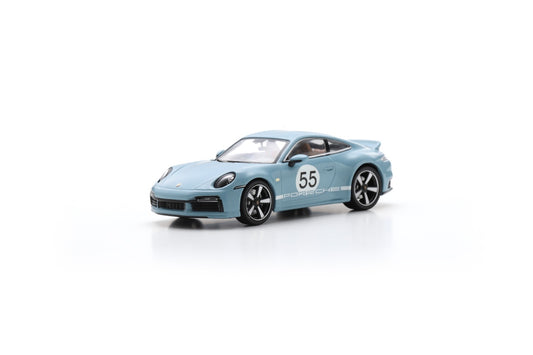 【2025年12月以降発売予定】 Schuco 43U00003 1/43 Porsche 911 Sport Classic (992) - Meissen blue with heritage package - 2022