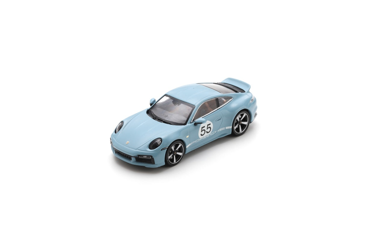 【2025年12月以降発売予定】 Schuco 43U00003 1/43 Porsche 911 Sport Classic (992) - Meissen blue with heritage package - 2022