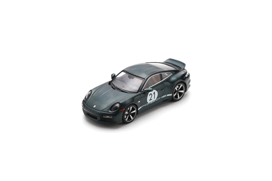 【2025年12月以降発売予定】 Schuco 43U00004 1/43 Porsche 911 Sport Classic (992) - Porsche Racing Green metallic with heritage package - 2022
