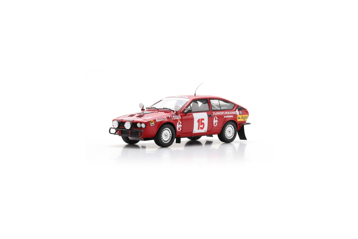【2026年2月発売予定】 Spark S9352 1/43 Alfa Romeo GTV6 No.15 Rally Safari 1983  S. Munari - I. Street