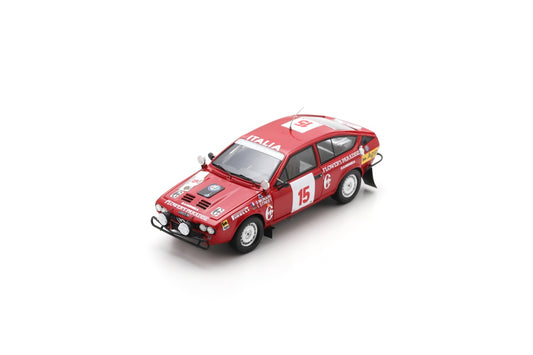 【2026年2月発売予定】 Spark S9352 1/43 Alfa Romeo GTV6 No.15 Rally Safari 1983  S. Munari - I. Street