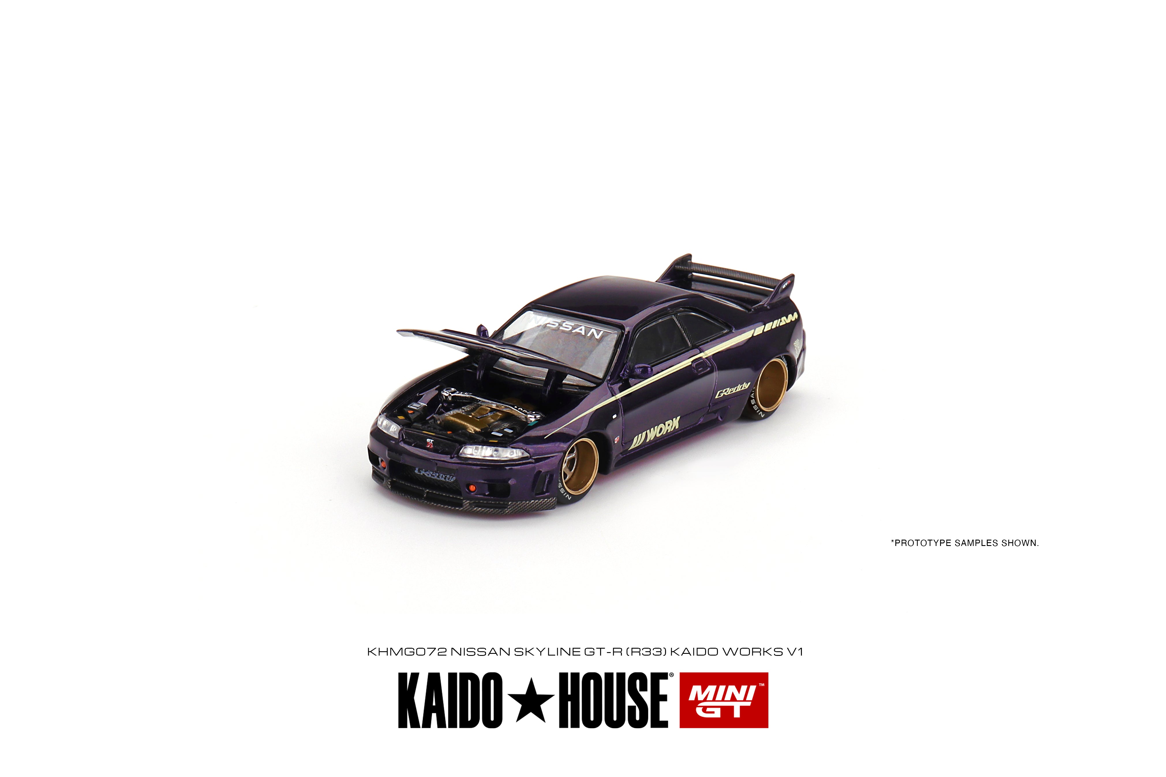 MINI GT KHMG072 1/64 Nissan スカイライン GT-R R33 Kaido Works V1 