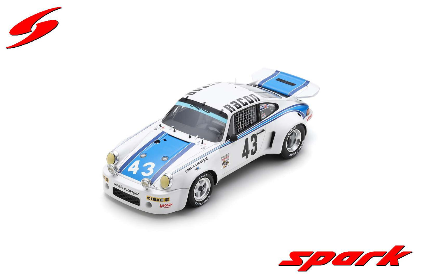 【2025年4月発売予定】  Spark  18DA77  1/18  Porsche 911 Carrera RSR No.43 Winner Daytona 24H 1977 H. Haywood - J. Graves - D. Helmick