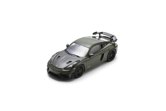【2026年5月以降発売予定】 Spark 18S1089 1/18 Porsche 718 Cayman GT4 RS - Nato Olive with Weissach Package - 2023