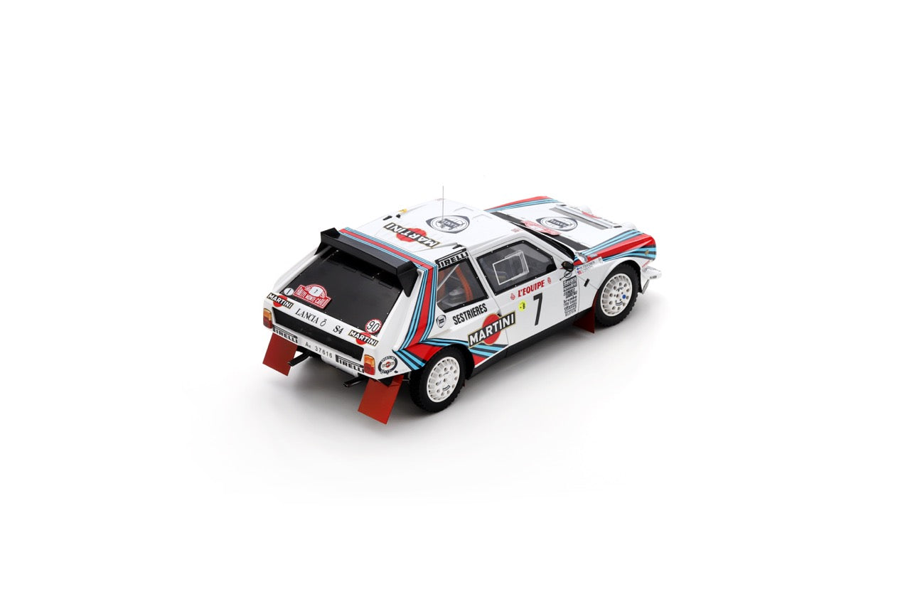 【発売中止】  Spark  18S537  1/18  Lancia Delta S4 No.7 1st Rally Monte Carlo 1986H. Toivonen – S. Cresto