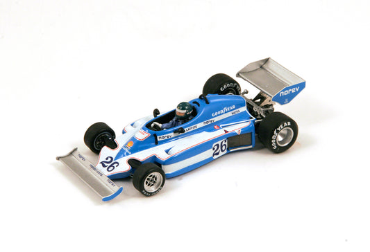 Spark 18S679 1/18 Ligier JS7 No.26 Winner Sweden GP 1977 Jacques Laffite With Acrylic Cover