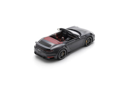 【2025年4月以降発売予定】 Schuco 18U00143 1/18 Porsche 992 Turbo S Cabriolet 2022 Agate Grey