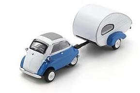 【2024年8月発売予定】Schuco 452681300 1/87 Isetta with home trailer