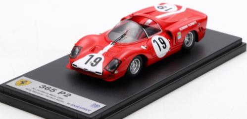 【2025年3月以降発売予定】 Looksmart LSLM136 1/43 Ferrari 365 P2 No.19 24H Le Mans 1966 Willy Mairesse - Herbert Müller