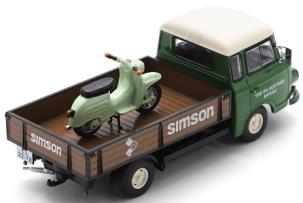 【2024年12月以降発売予定】 Schuco 450730000 1/43 Barkas B1000 w. Simson Schwalbe "Simson Service"