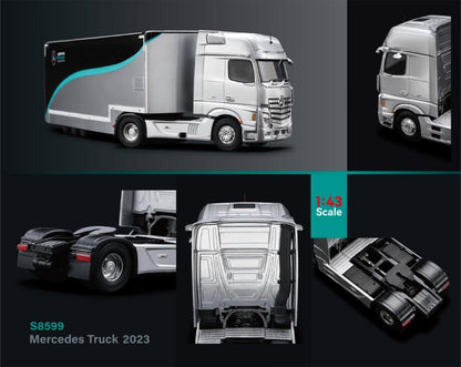 【2025年4月発売予定】 Spark S8599 1/43 Mercedes Truck - Mercedes F1 Team - 2023