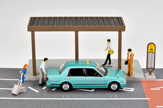 【2026年9月発売予定】 TLV 1/64 ジオコレ64 #カースナップ04c タクシー乗リ場(トヨタ クラウンセダン付属)