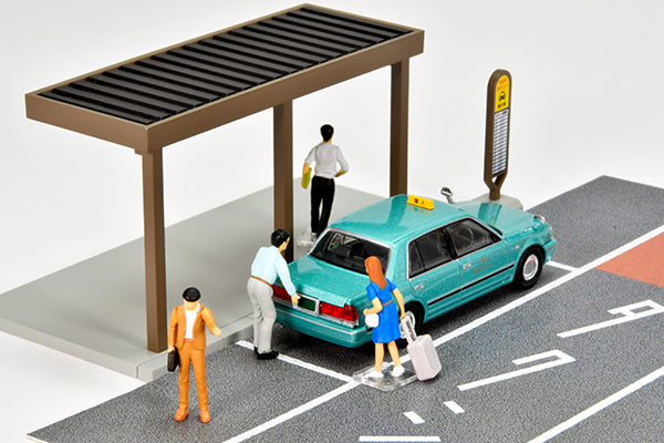 【2026年9月発売予定】 TLV 1/64 ジオコレ64 #カースナップ04c タクシー乗リ場(トヨタ クラウンセダン付属)
