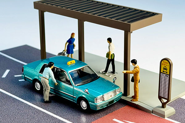 【2026年9月発売予定】 TLV 1/64 ジオコレ64 #カースナップ04c タクシー乗リ場(トヨタ クラウンセダン付属)