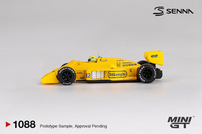 【2025年12月以降発売予定】 MINI GT MGT01088-L 1/64 ロータス 99T モナコグランプリ 1987 優勝車 #12 アイルトン・セナ