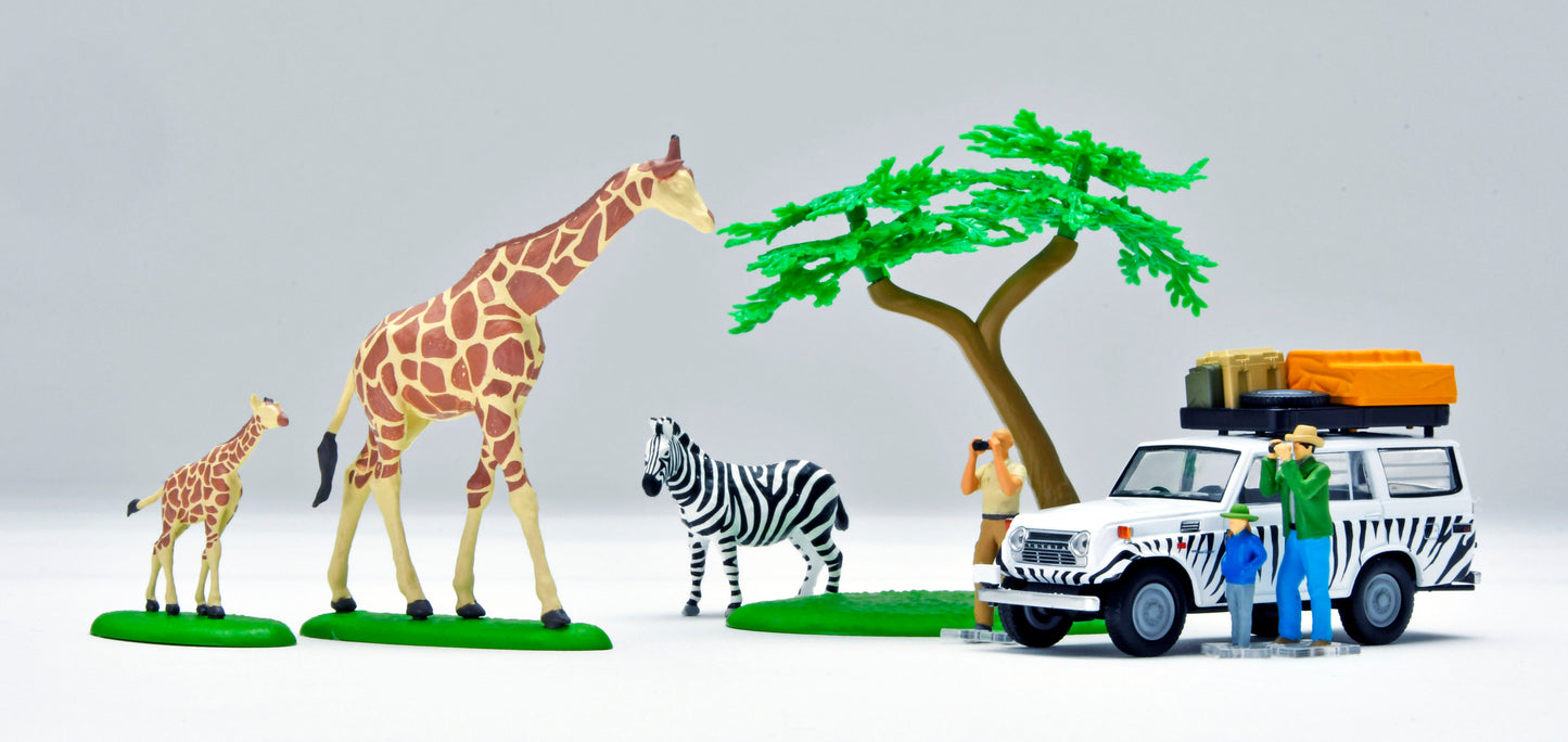 TLV 1/64 海洋堂×トミカリミテッド ヴィンテージ ジオコレ64 #カースナップ28a サファリ1 (トヨタ ランドクルーザー FJ56V型付属)