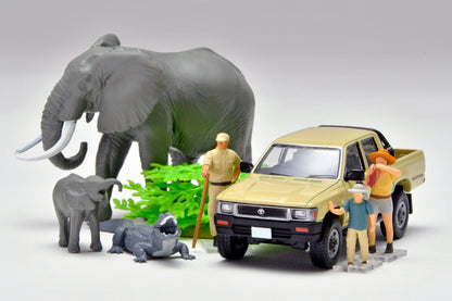 TLV 1/64 海洋堂×トミカリミテッド ヴィンテージ ジオコレ64 #カースナップ29a サファリ2 (トヨタ ハイラックス4WDピックアップ ダブルキャブ付属)