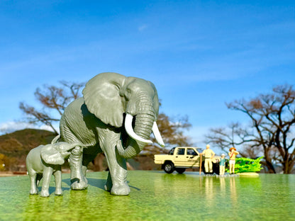 TLV 1/64 海洋堂×トミカリミテッド ヴィンテージ ジオコレ64 #カースナップ29a サファリ2 (トヨタ ハイラックス4WDピックアップ ダブルキャブ付属)