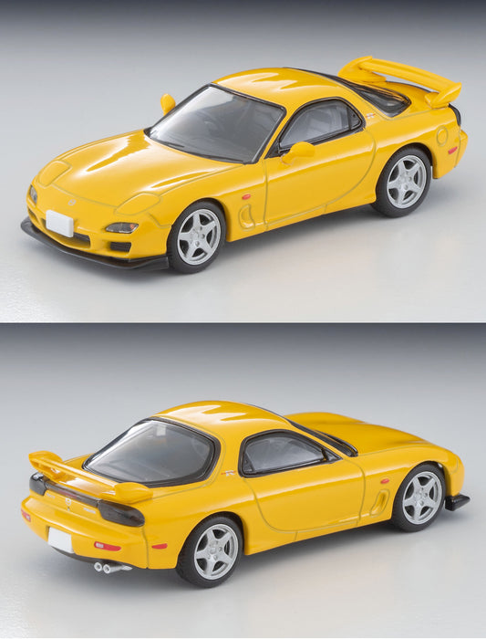 【2024年12月発売予定】 TLV 1/64 LV-N267d マツダ RX-7 タイプR バサーストR(黄) 2001年式