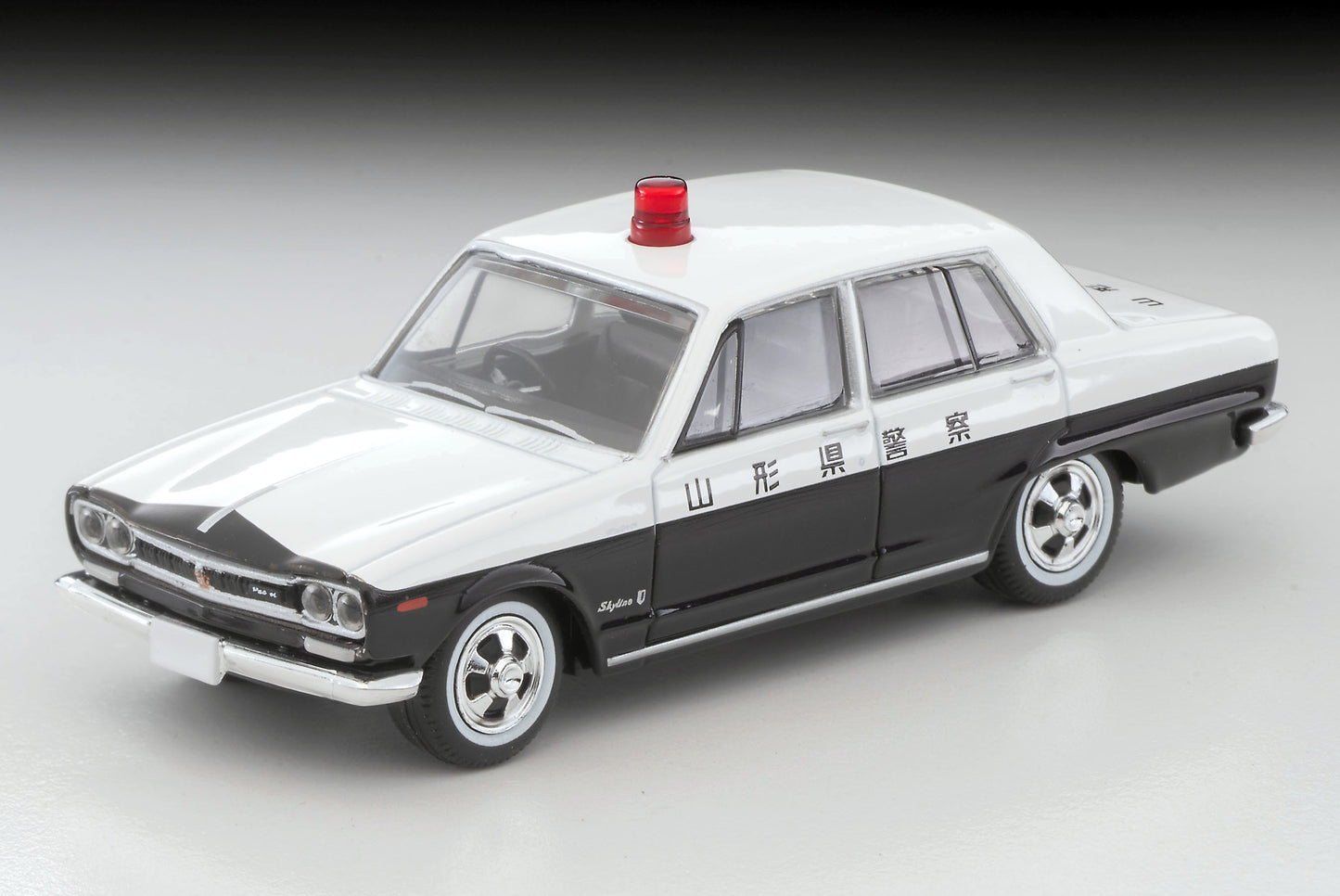 【2025年6月発売予定】 TLV 1/64 LV-214a 日産スカイライン 2000GT パトロールカー (山形県警察)71年式