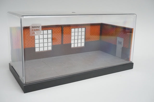 収蔵家 SCJ82002 1/64 レンガ壁のガレージジオラマ　ガレージ備品付属