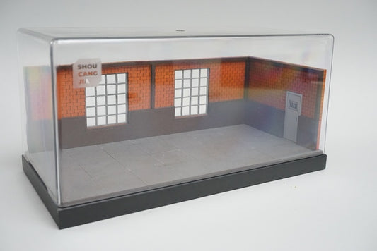 収蔵家 SCJ82002 1/64 レンガ壁のガレージジオラマ　ガレージ備品付属