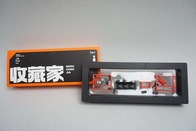 ガレージジオラマ フルスクラッチ 収蔵家 SCJ82002 1/64 レンガ壁のガレージジオラマ ガレージ備品付属