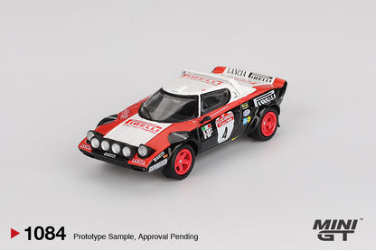 【2025年11月以降発売予定】 MINI GT MGT01084-L 1/64 ランチア ストラトス HF ラリー・サンレモ 1978 優勝車 #4(左ハンドル)