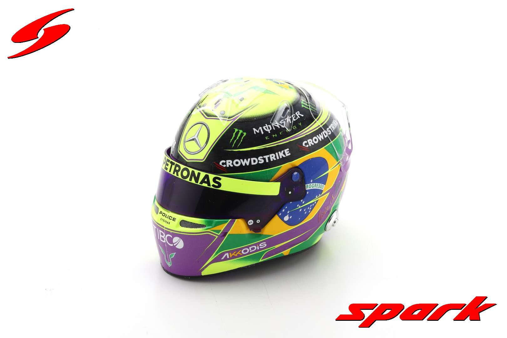 Spark 5HF085 1/5 Mercedes-AMG Petronas F1 Helmet Brazilian GP 2022 