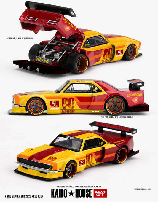 【2027年3月以降発売予定】 MINI GT KHMG319 1/64 Chevrolet Camaro Kaido Racing Team V1 RHD