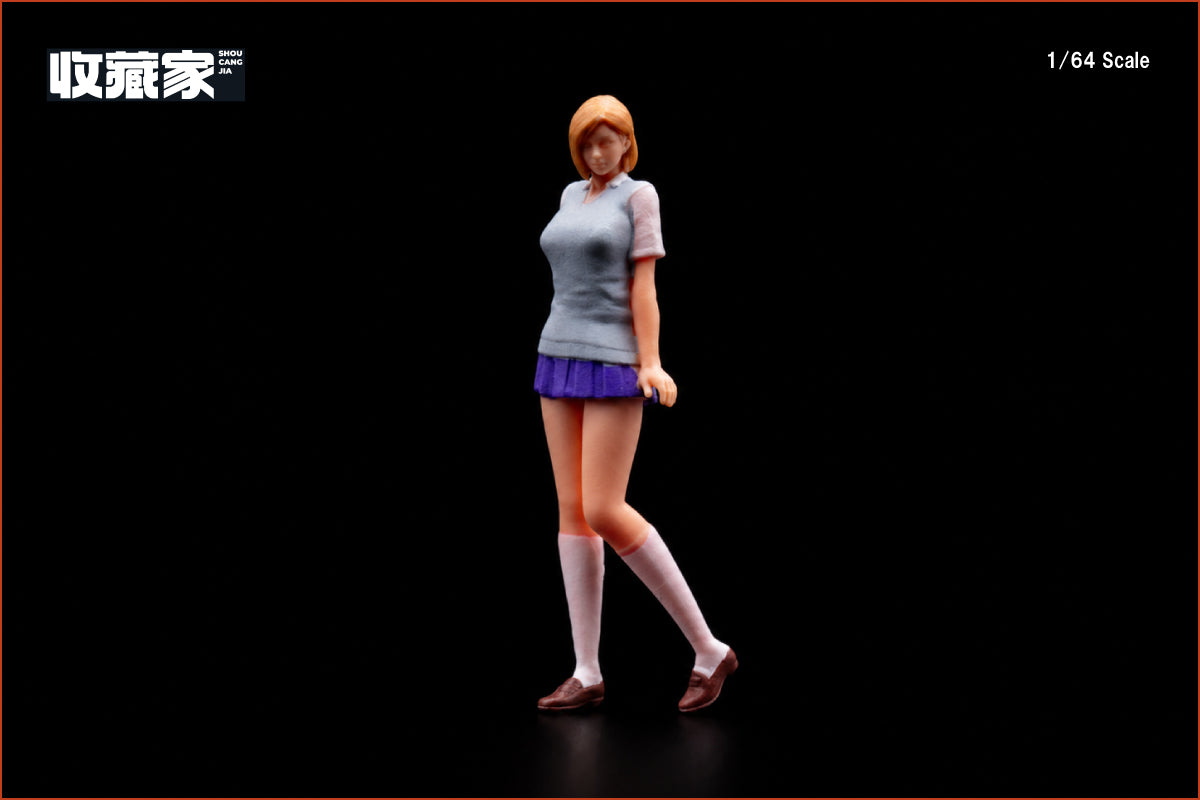 【2026年12月以降発売予定】 SHOUCANGJIA 64049B 1/64 Short-Haired High School Girl Figure