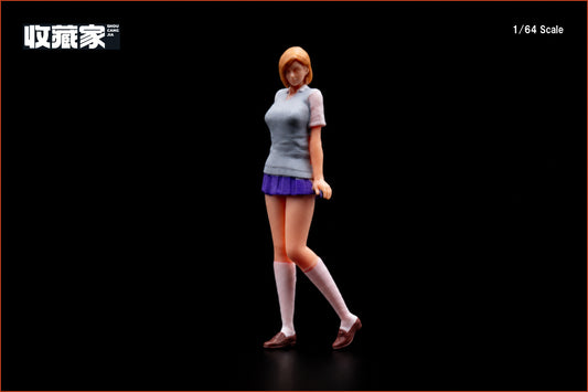 【2026年12月以降発売予定】 SHOUCANGJIA 64049B 1/64 Short-Haired High School Girl Figure