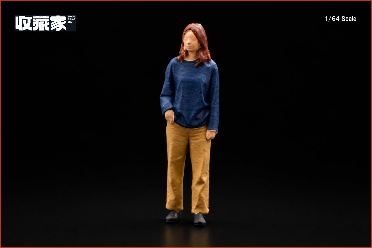 【2026年12月以降発売予定】 SHOUCANGJIA 64119B 1/64 Girl with Hands in Pockets (Blue Outfit) Figure