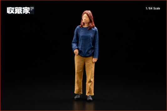 【2026年12月以降発売予定】 SHOUCANGJIA 64119B 1/64 Girl with Hands in Pockets (Blue Outfit) Figure