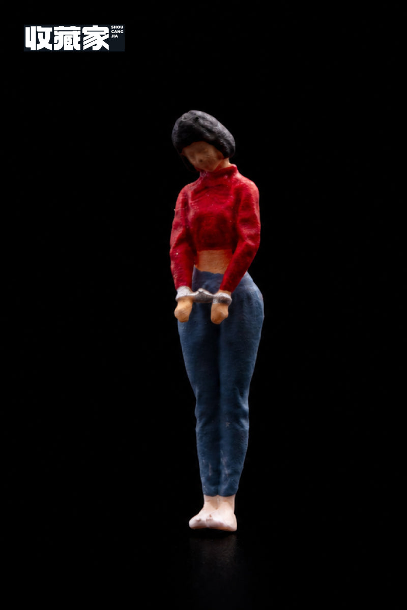 【2026年7月以降発売予定】 収蔵家 64170B 1/64 フィギュア手錠をされた女性 （赤い服）