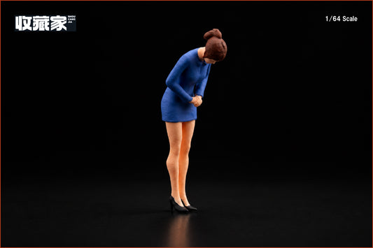 【2026年12月以降発売予定】 SHOUCANGJIA 64225B 1/64 Female Receptionist (Blue Outfit) Figure