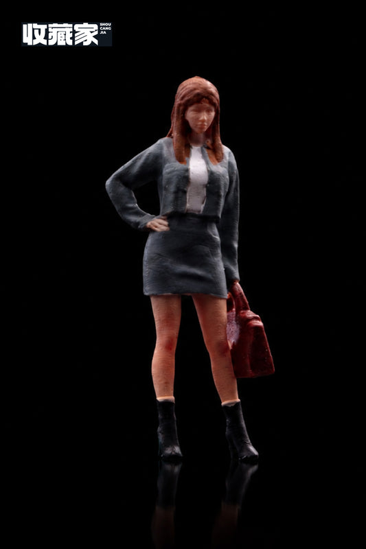 【2026年7月以降発売予定】 収蔵家 64254B 1/64 フィギュアバッグを持つビジネスウーマン