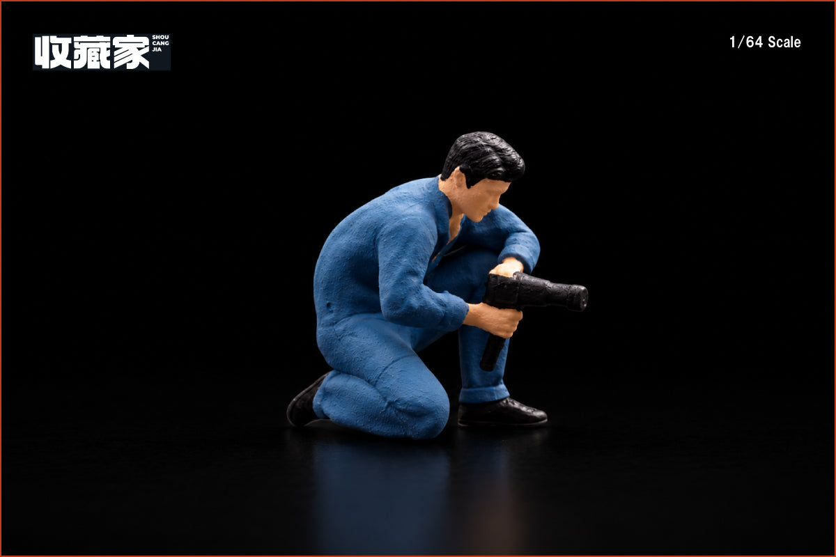 【2026年12月以降発売予定】 SHOUCANGJIA 64260B 1/64 Auto Mechanic (Blue Outfit) Figure