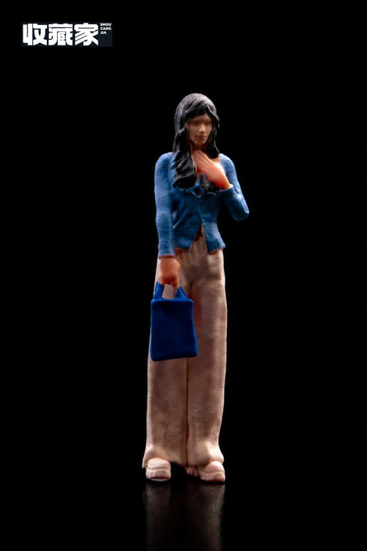 【2026年7月以降発売予定】 収蔵家 64417B 1/64 フィギュアバッグを持つ女の子 (青い服)