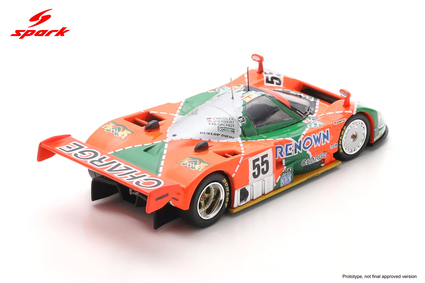 【2026年10月発売予定】 Spark 64LM91 1/64 Mazda 787 B No.55 Winner Le Mans 24H 1991 V. Weidler - J. Herbert - B. Gachot