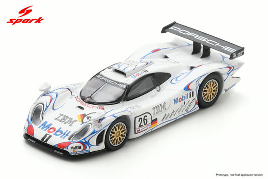 【2026年12月発売予定】 Spark 64LM98 1/64 Porsche 911 GT1 No.26 Winner Le Mans 24H 1998 A. McNish - L. Aïello - S. Ortelli