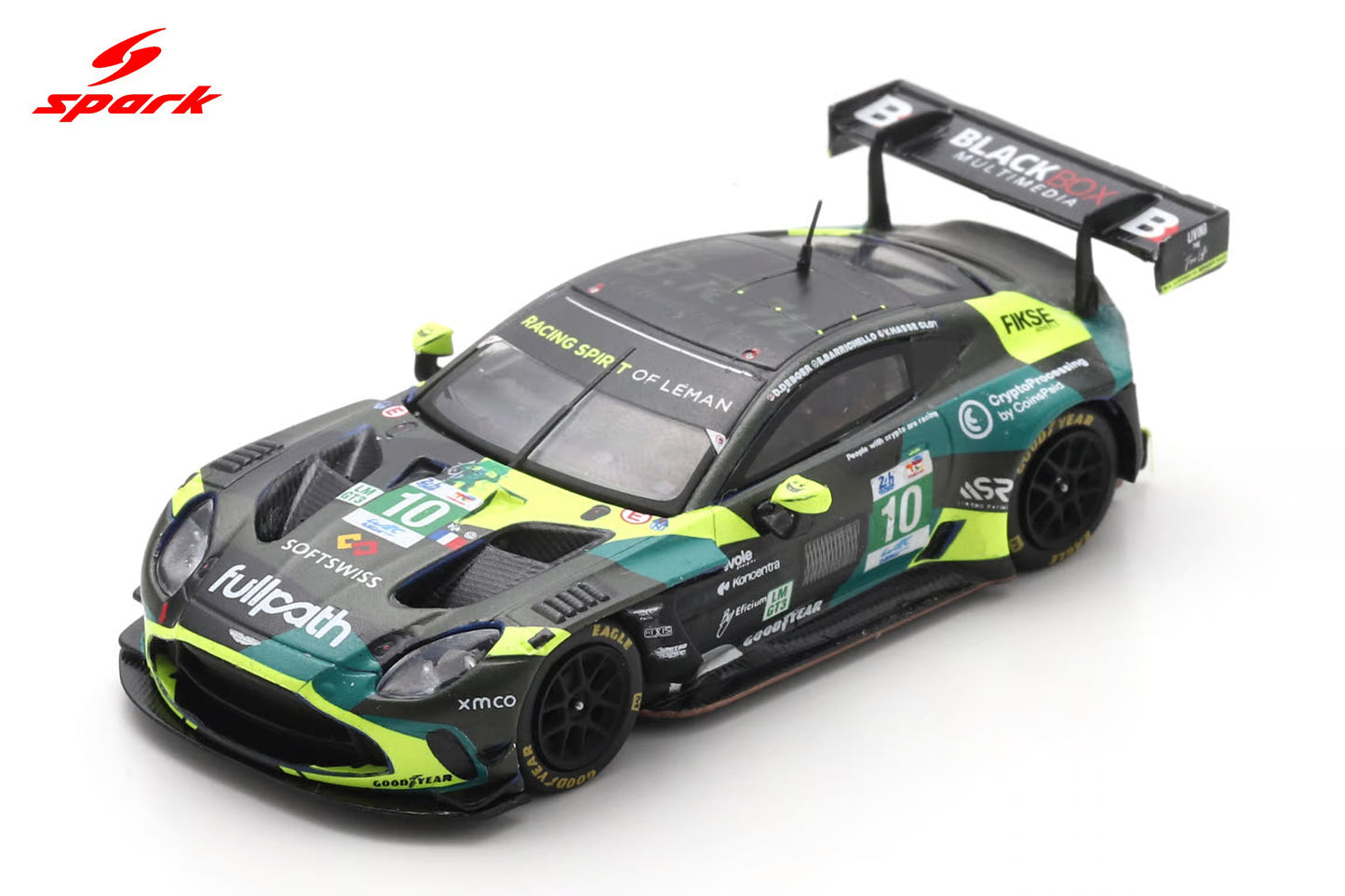 Spark 64S071 1/64 Aston Martin Vantage AMR LMGT3 No.10 RACING SPIRIT OF LEMAN  D. Deboer - V. Hasse Clot - E. Barrichello